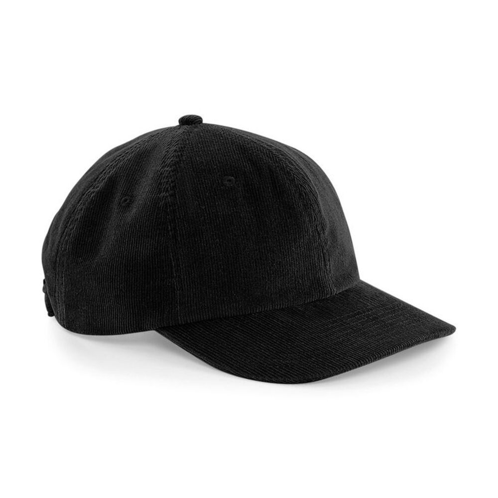 Beechfield Mens Heritage Cord Cap / Black